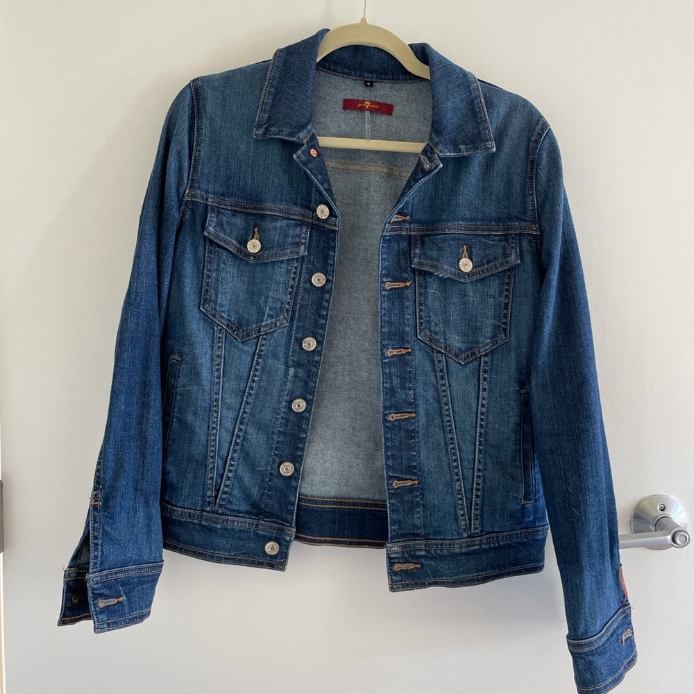7 for all mankind denim jacket - Picture 2 of 4